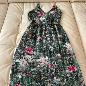 H&M Garden Collection Green Maxi dress size S/4/36